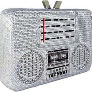 Retro Crystal Clutch Purses for Women Luxury Rhinestone Evening Bag Novelty Form